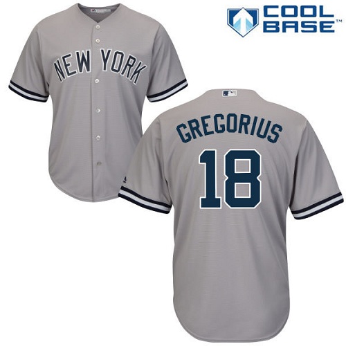 Yankees #18 Didi Gregorius Grey New Cool Base Stitched MLB Jersey